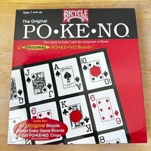 Pokeno Po Ke No The Original Bicycle Brand NEW Jumbo Index Game Boards 200 Chips
